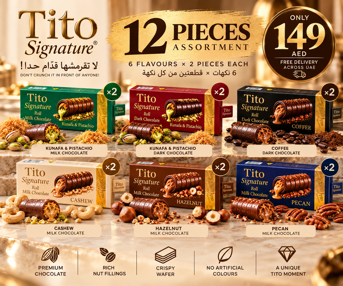 6 Signature Flavors × 2 Pieces Each = 12 Pieces of TITO!